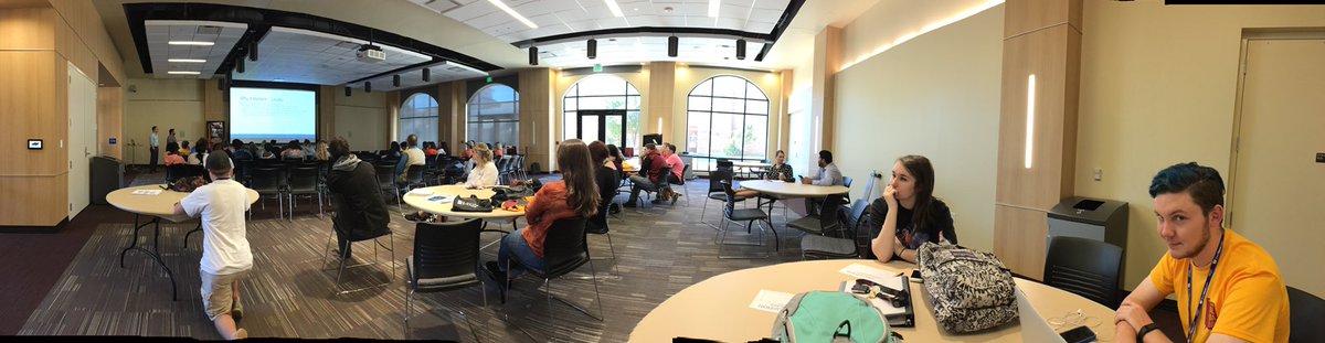 cortney9861's tweet photo. .@MWSUASC @MidwesternState Students/Faculty learn importance of #SocialMediaDay #msucc10 #mcom https://t.co/pThEna9QIr