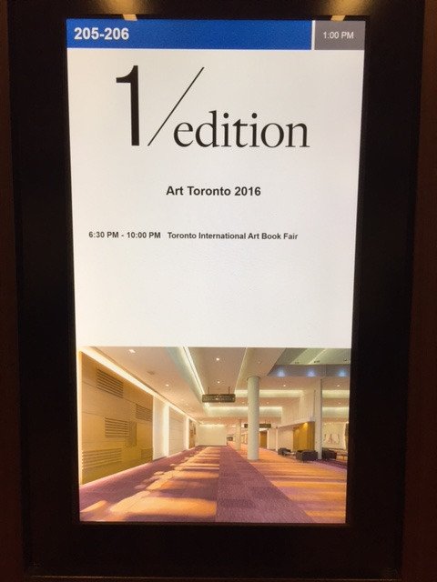 Edition Toronto book fair is getting closer! A video screen for <a href="/editionfairto/">Edition Toronto</a> is up at <a href="/MTCC_Events/">MTCC Events</a> where we're setting up today! Oct 28-31