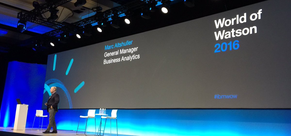 MarkSmithAISW's tweet photo. @IBMAnalytics GM Marc Altshuller outlines mission: citizen analyst, design thinking, easier data &amp; smarter self service #ibmwow https://t.co/WEfN02Vyq8