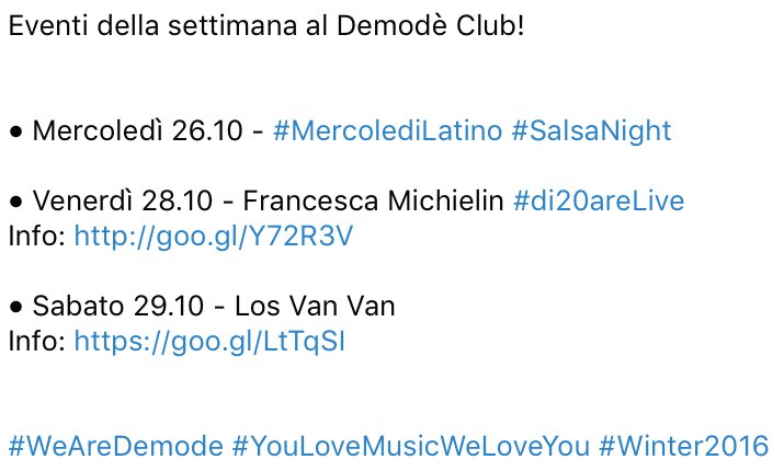 DemodeClub's tweet photo. Prossimi Eventi !
Info su https://t.co/HLSykVURnm o https://t.co/YO0ppGeYHy
#WeAreDemode #Winter2016 https://t.co/Cn2h7j9Pdn
