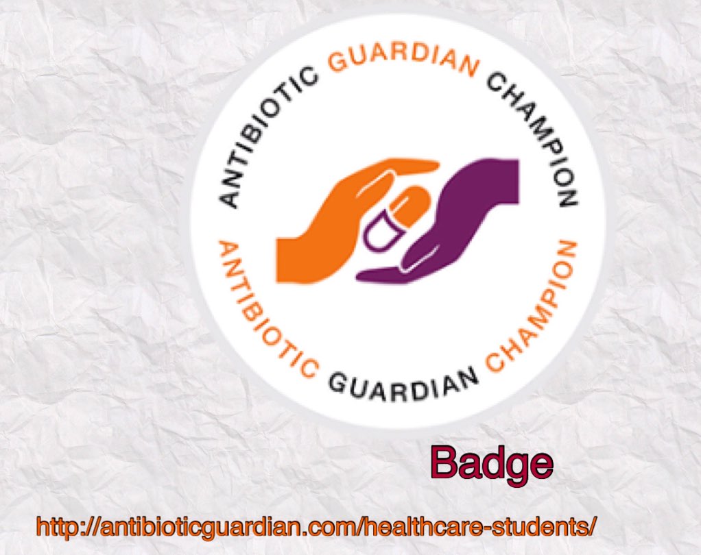 DrDianeAshiru's tweet image. #Pharmacy &amp;amp; #pharmtech students can earn #AntibioticGuardian champion badge for #EAAD #WAAW antibioticguardian.com/healthcare-stu… #PharmacyHour #WePh