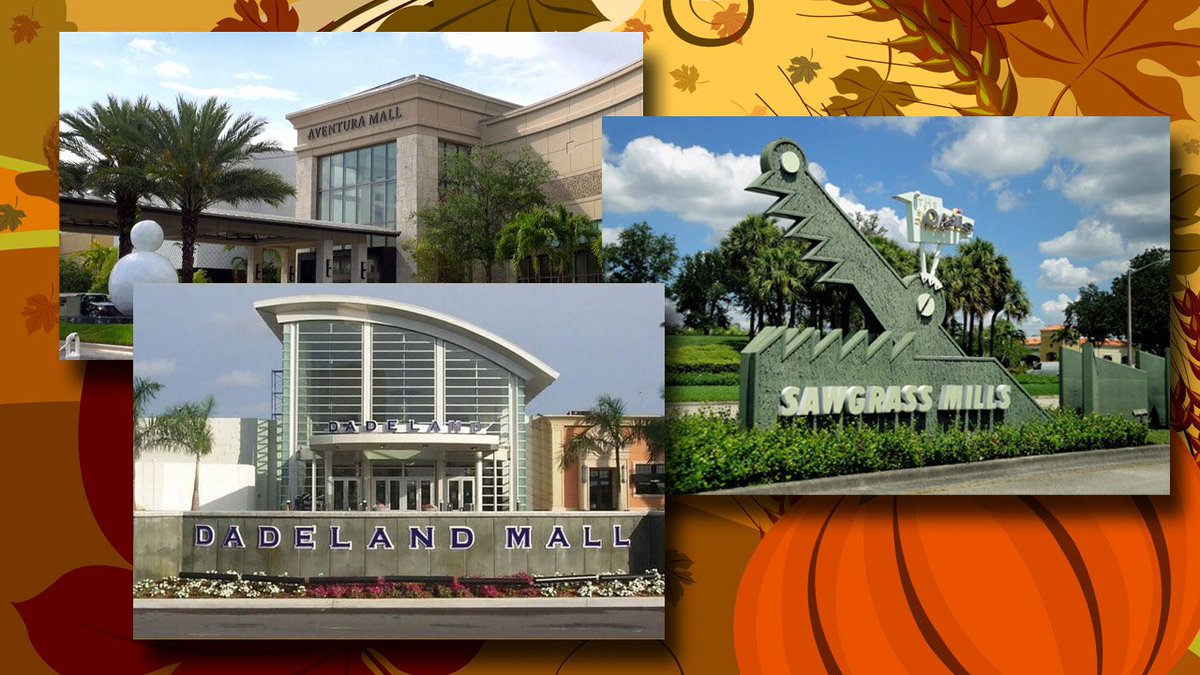 Check out the South Florida malls that will remain open on #Thanksgiving bit.ly/2dDFEHv?utm_me… https://t.co/SH1J33DnBL