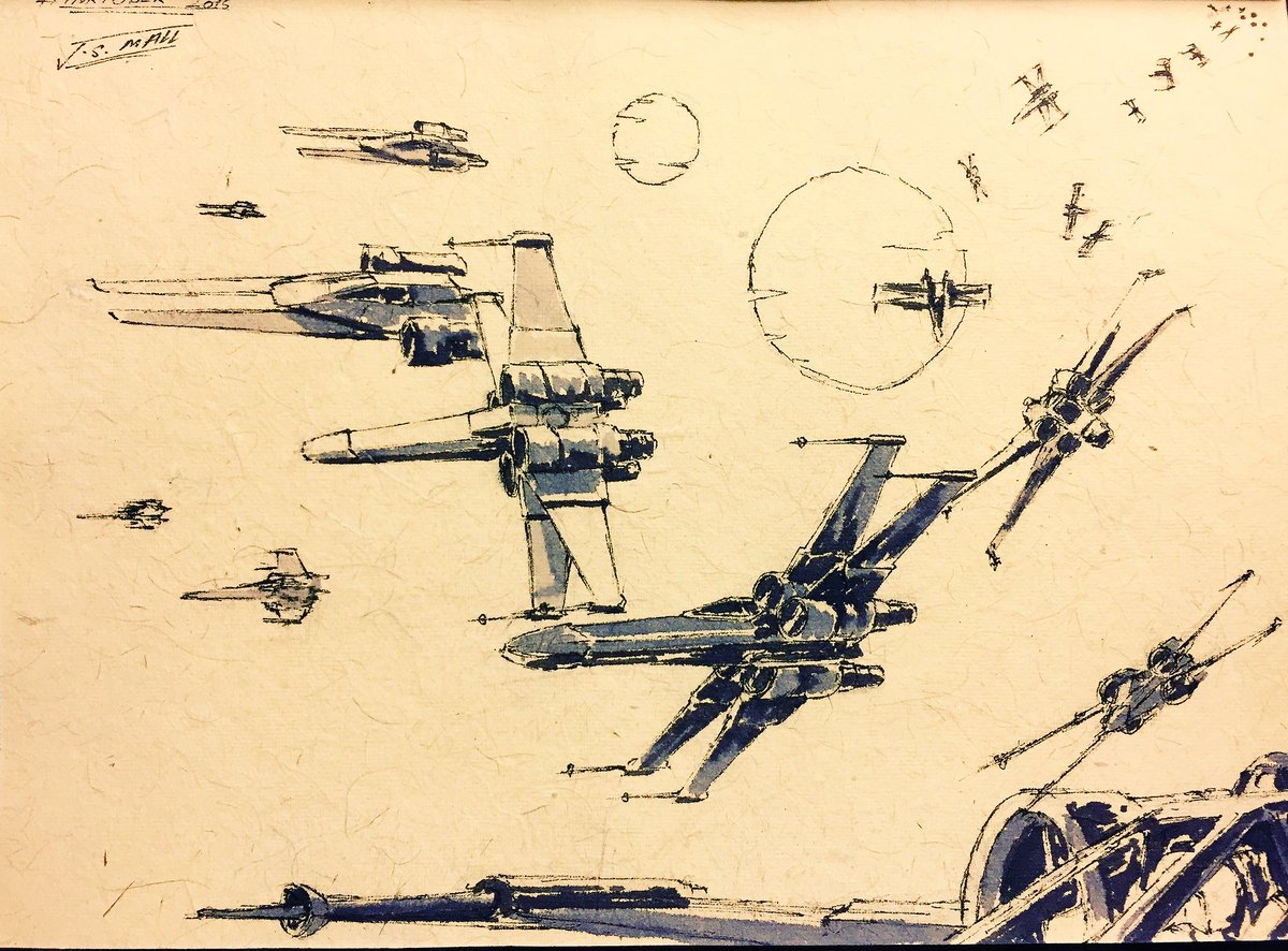 smokedship's tweet photo. #inktober2016 Topic: #OneDozen
Can't go wrong with X-Wings ;)
#Inktober #JakeParker #starwars #xwings #uwings #scifi #spaceship https://t.co/jp9tKeWwWx