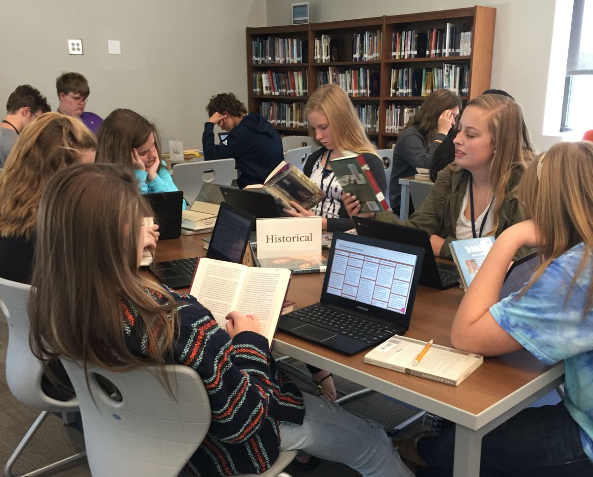 CMSReads's tweet photo. Ms. Haltiwanger's class gets to know what's available at their table. https://t.co/MSbltm7xbb