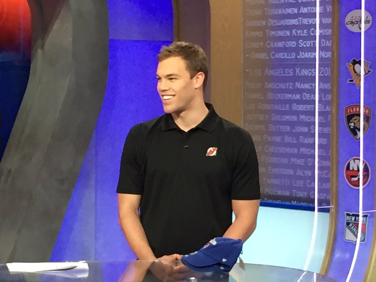 NHLMedia's tweet image. Taylor Hall is in the house! RETWEET for a chance to win a @hallsy04 autographed puck &amp;amp; see the @NJDevils forward on #NHLNow at 4pE!