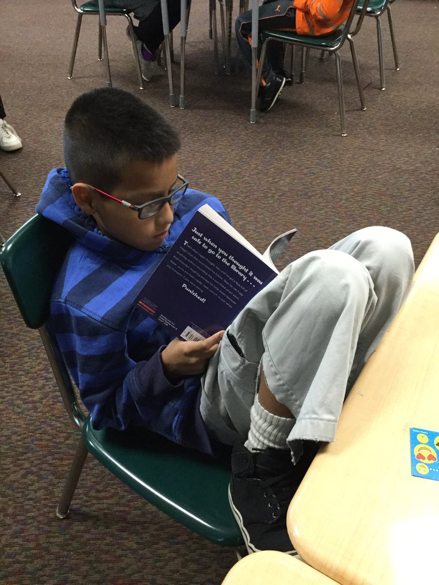 MrsKeyler's tweet photo. We loved reading new books from #thebookbox! We each picked a book and will share our favorites with our peers. #room15fam #sfereadathon https://t.co/jCY1XMf7zR