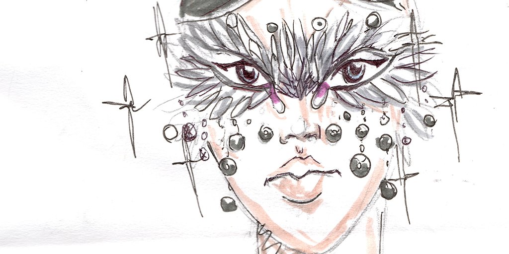 swarovski's tweet photo. To celebrate the @V_and_A’s Conversation Couture Exhibit, @larajensen designed a bespoke #Swarovski crystal mask based on the snow leopard. https://t.co/6x6pH4u1RH
