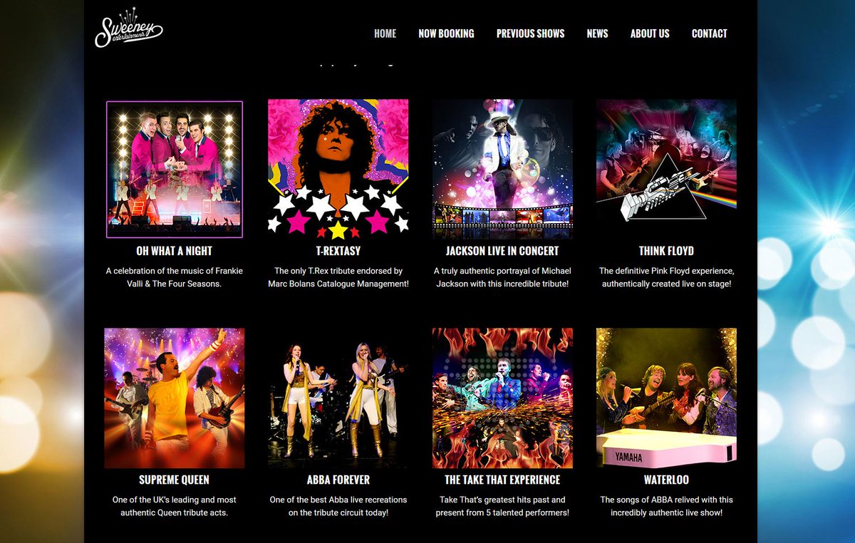 ~IN THE PRESS~
<a href="/Sweeney_Ents/">Sweeney Entertainments</a> work with an incredible roster of acts and we've just launched the website to match! sweeneyentertainments.co.uk/sweeney-entert…