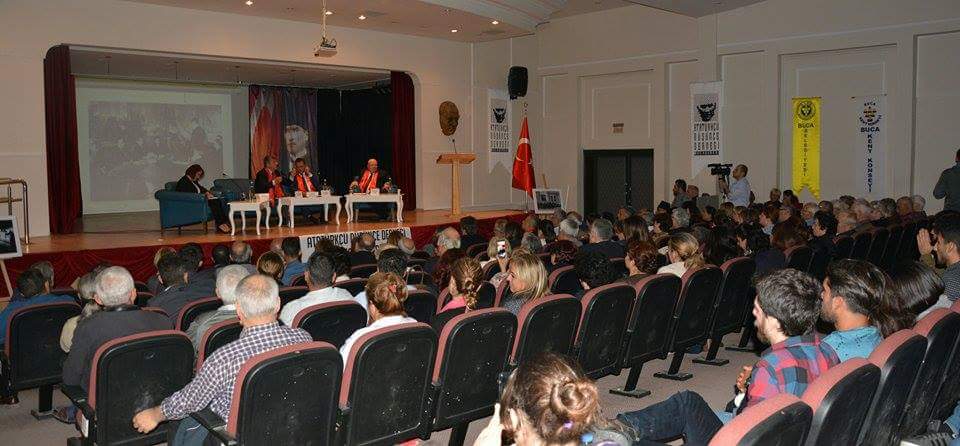 mustafabalbay's tweet photo. Buca ADD'nin Lozan'dan Cumhuriyet'e panelinde Bl. Bşk. Piriştina, Baro Bşk. Özcan, Prof. Arı ile gerçekleri anlattık. https://t.co/GrWaTYLVrs
