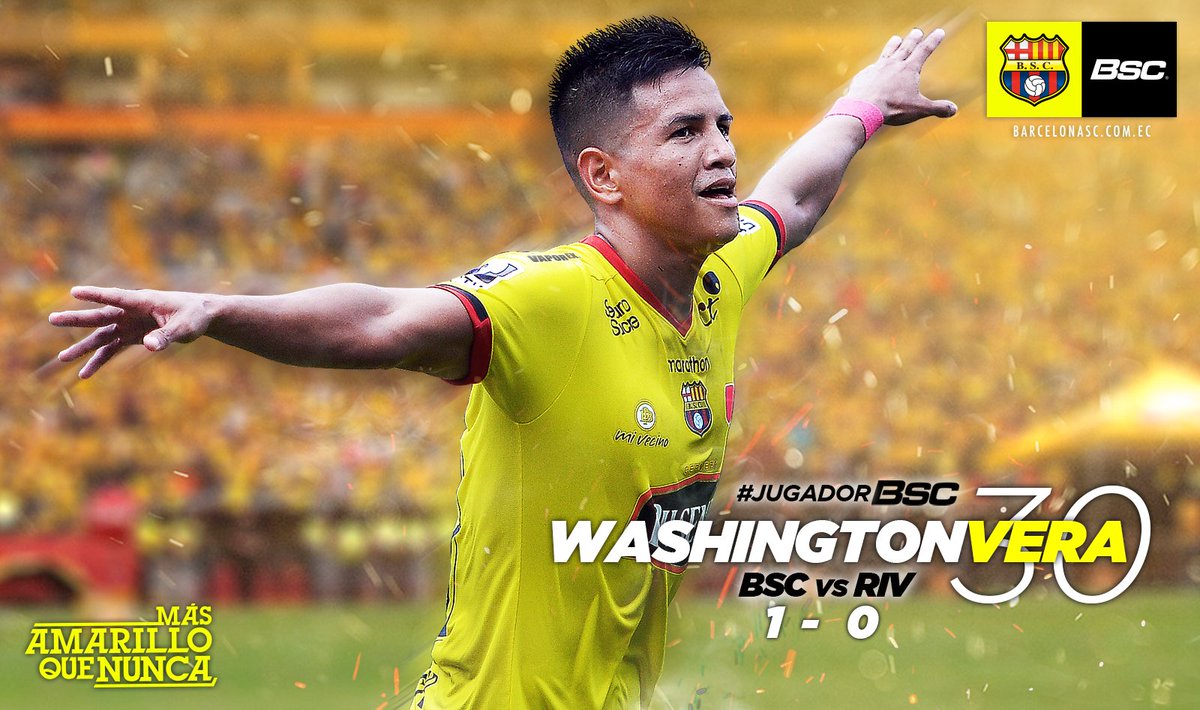 Washington Vera el JugadorBSC del partido BSCvsRIV