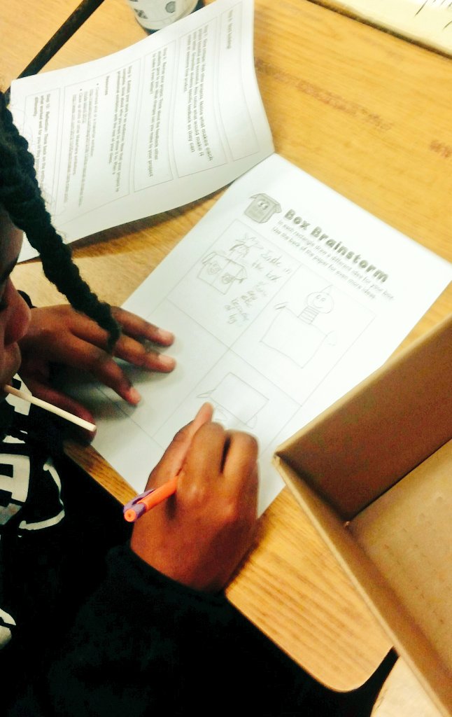 erdelyr's tweet photo. 5th graders "thinking outside the box"  -  Project Based Learning! #AACPSAwesome #crftmeadowsAACPS https://t.co/yO21lWPVXe