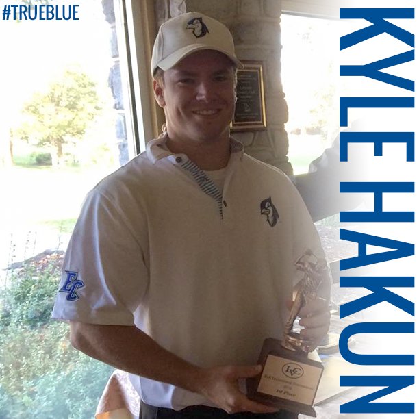 EtownBlueJays's tweet photo. Congrats @Hakun85 on winning the LVC Dutchmen Invitational! First individual medalist for #ECgolf since '13. RECAP: https://t.co/xC8hSiVhCq https://t.co/QKS2qWuyo4