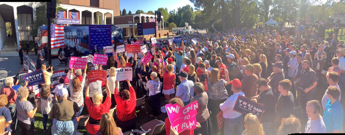 Mike_Pence's tweet photo. Great rally at @CatawbaCollege! We're fighting to give every American, in every corner of this nation, the chance to live out their dreams. https://t.co/SrLLhVDsjX