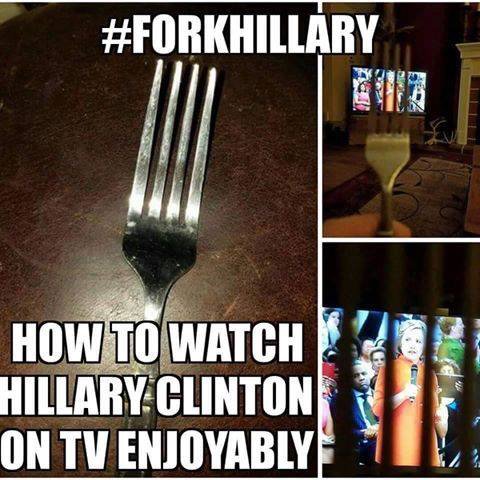 conservative132's tweet photo. #ForkHillary she's done

#MAGA https://t.co/WasgseQYZ8