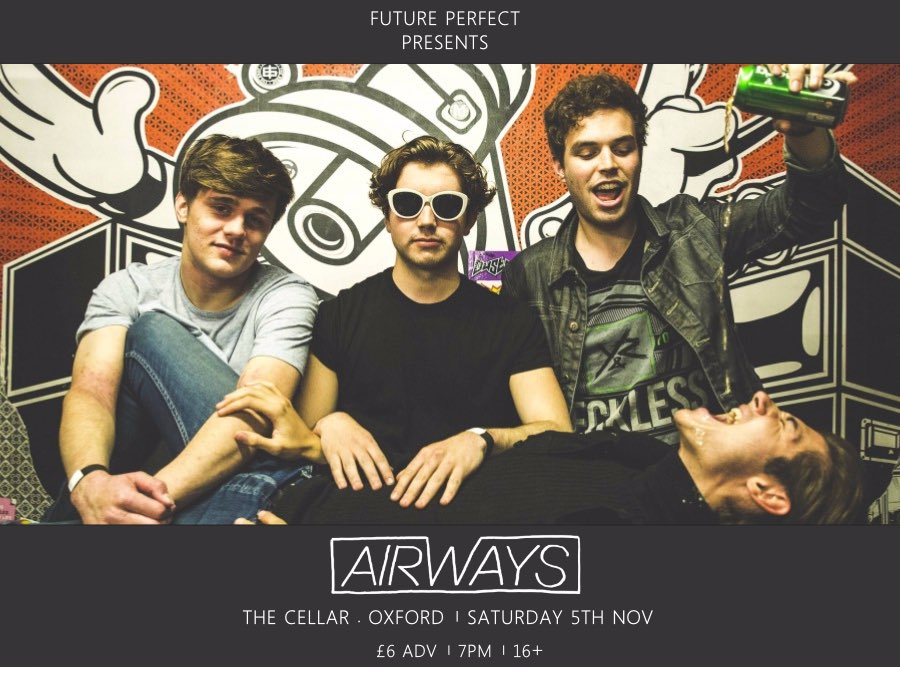 Oxford! We're coming back for a headliner November 5th at The Cellar. See you there 🎉 Tix: bit.ly/airwaysoxford
