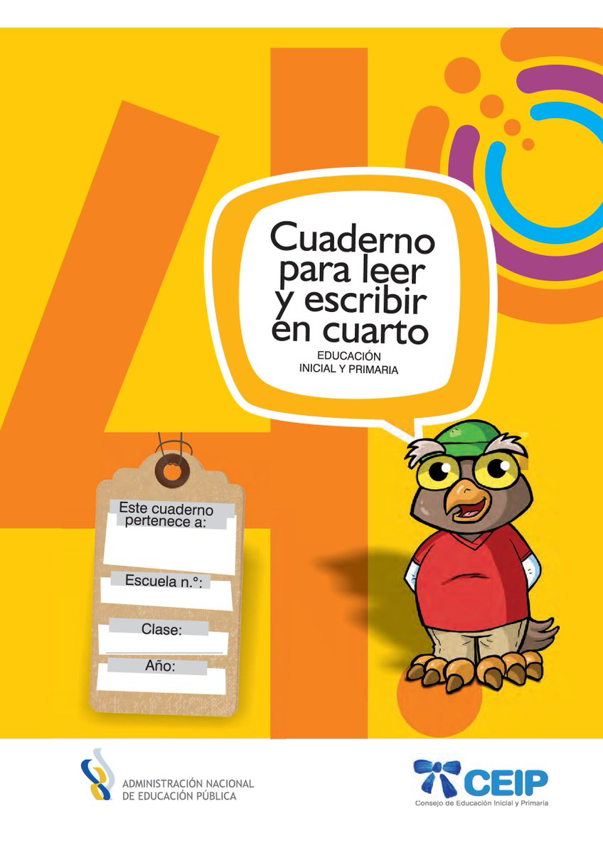 ANEP_Prolee's tweet photo. Cuaderno para leer y escribir en cuarto
https://t.co/D0wNH7lISF https://t.co/yL1uzkvBFh