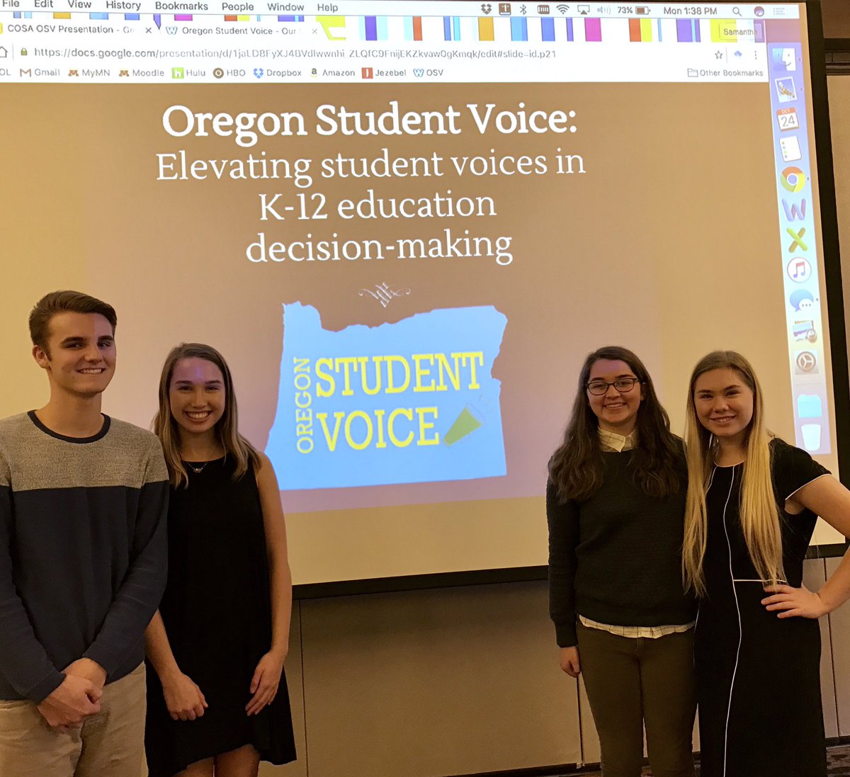ORStudentVoice's tweet photo. Today we presented @COSALeaders #COSA2016Prin ... We spoke to educators from across OR about engaging students in decision-making. #stuvoice https://t.co/0FJnTTj1x9