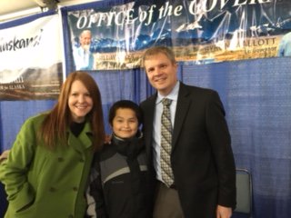 AlaskaDEED's tweet photo. Commissioner Johnson and Dr. McCauley were proud to represent @AlaskaDEED at #AFN2016. Bonus visit from @CRSDAK student Terrel Jackson! https://t.co/RCAXegd5SO