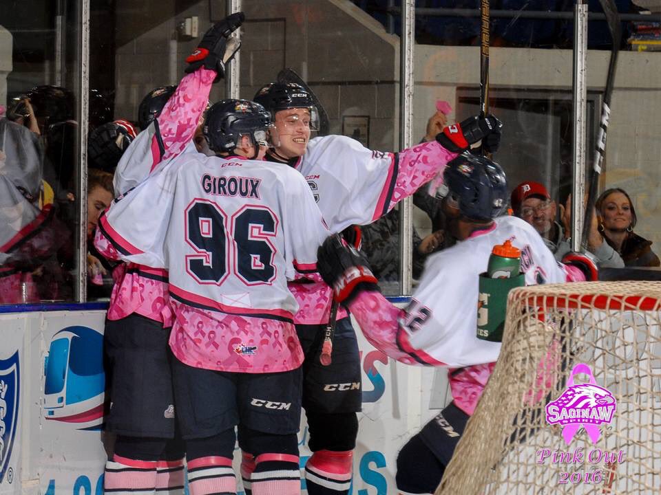 SpiritHockey's tweet photo. #PinkOut2016 🎀 🙆🏼🙋🏼
#15YearsOfSpirit https://t.co/0omSIxjqB6