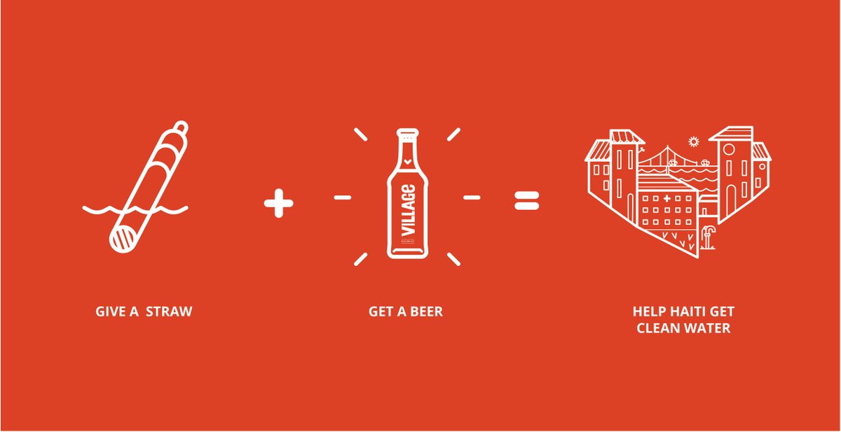 evanshuntgroup's tweet photo. Buy a straw to help @WaterIsLife and get a beer from @villagebrewery. It's #beergood story ;) #ThePost2016 https://t.co/F5z7jdtnUk