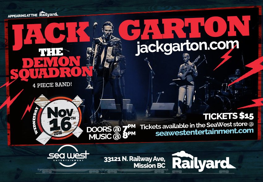 RailyardVenue's tweet photo. NOV 16TH! Join us in welcoming back @DemonSquadron to the #RailyardInMission. Get your tickets at: https://t.co/EoM8gFeNLr #MusicInMission https://t.co/Ll2pylk9H6
