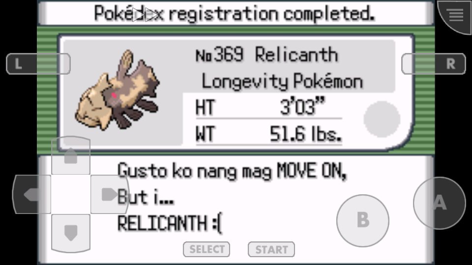 Norberto Jr On Twitter I Was Playing Pokemon Mega Teta Emerald And This Happened In The Pokedex I Want To Move On But I Relicanth