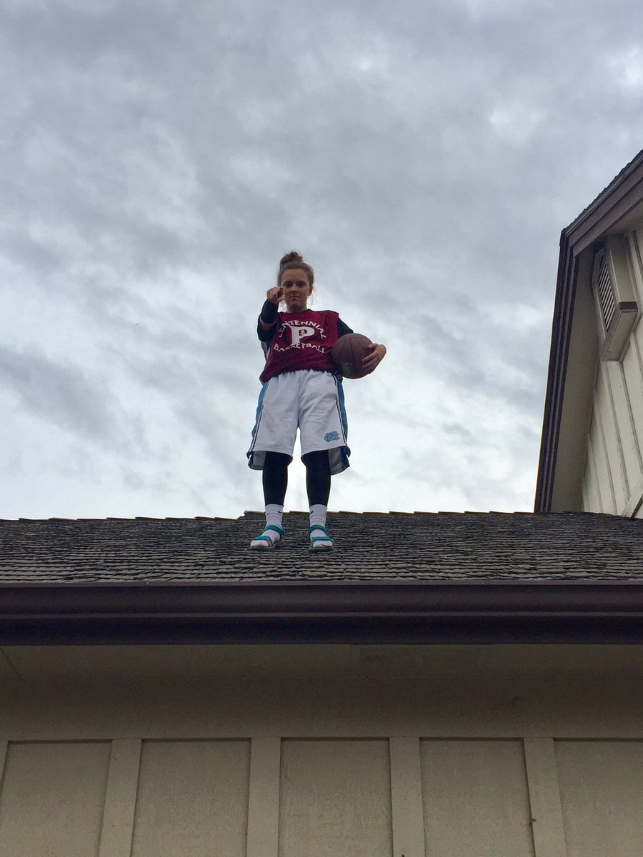AlexaCleverley's tweet photo. My mom: Alexa basketball tryouts are in a week. You'd better have a ball in your hand everyday until then

Me: Challenge accepted https://t.co/HiFmkDReVp