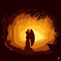 NimGraphics's tweet photo. From The Cradle To The Grave #pixelart https://t.co/C6mwTklGFW