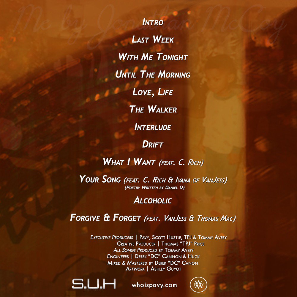 "Me, By Jonathan McCoy" Tracklist...Album tomorrow #MBJM