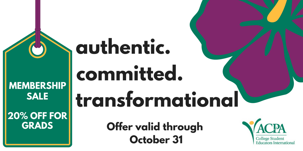 ACPA's tweet photo. Attention Grad Students! 20% Off ACPA Grad Student Membership Special ends in one week 10/31! Join ACPA and save! https://t.co/Zrf7443e3H https://t.co/nNWMuKmoi1