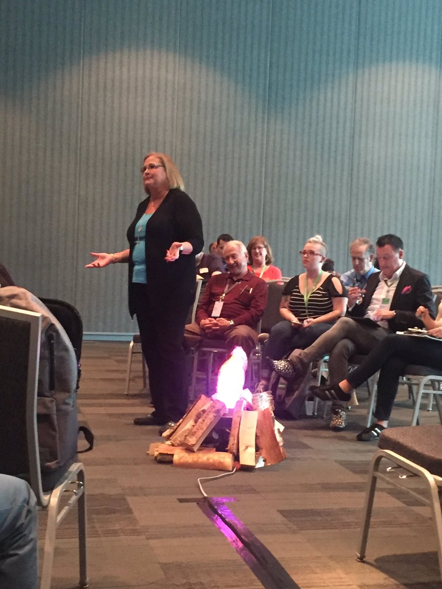 biantin's tweet photo. Discussion about social media over campfire.. by Michelle Long #QBConnect #QuickBooks https://t.co/vw9IMvRVyr