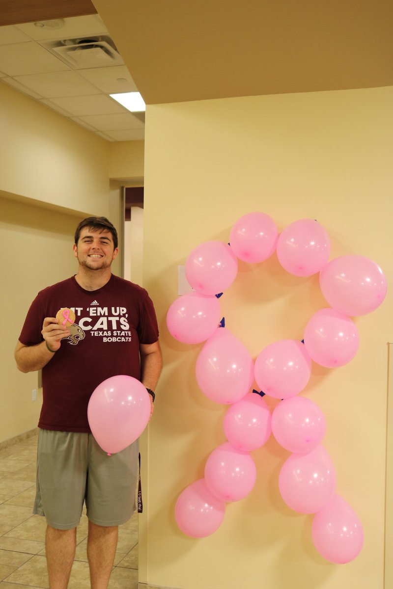fallshalltxst's tweet photo. Playing some Breast Cancer bingo! #txst #txstfalls #txstsayers https://t.co/NuD2lULtTo