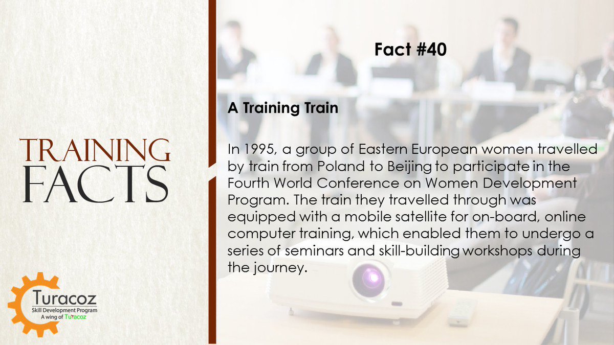 TuracozSkill's tweet image. #TuracozSkillDevelopmentProgram tells about the #TrainingTrain, the #OnlineTraining on skill-building made available on-board in 1995.