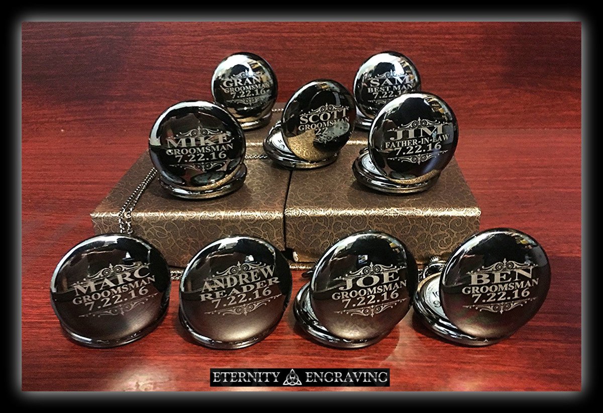 EternityEngrave's tweet photo. 10 Groomsman gifts- Silver custom engraved pocket watches - 10 Silver… https://t.co/vIGWigE8nz #MyNewTag #GoldPocket https://t.co/dV7UIW2zUh