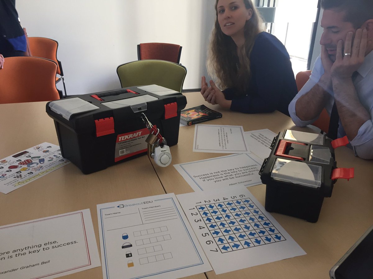 nikita_eaton's tweet photo. About to #breakoutedu yay! #ktdlt https://t.co/Gqq4Jzn7z1