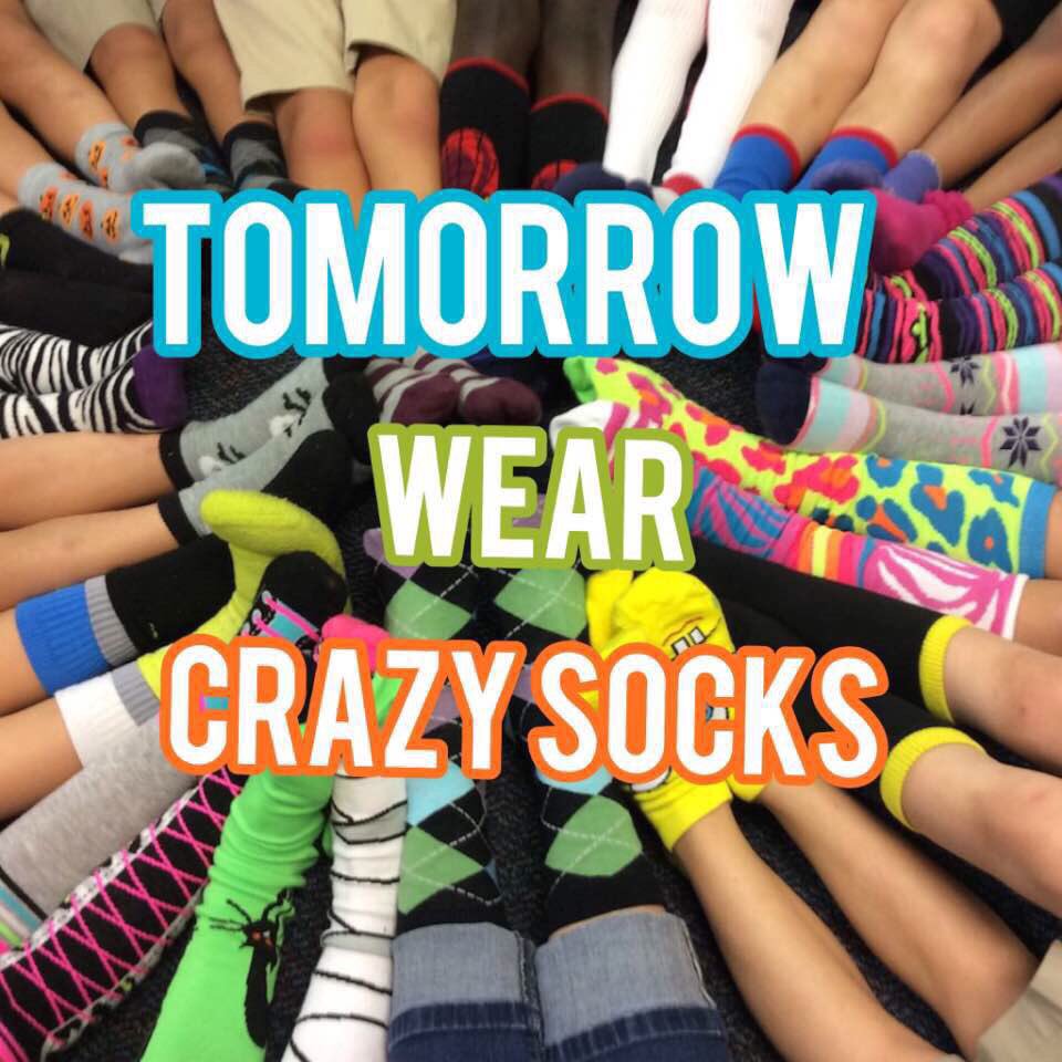 sgachs_'s tweet photo. Red ribbon week is here! Make sure to wear your craziest socks tomorrow! #sockittodrugs https://t.co/h3y2kVNo9S