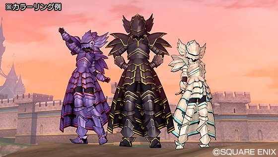 ドラゴンクエストx 公式 Dqxショップ ハロウィン祭第2弾開始 コウモリぶらんこ型の新ドルボ 悪魔風の鎧 スーツ 輝く両手杖がセットになったウィキッド装備が登場 新エリア 水の領界風家具で幻想的なハウジングを楽しもう 人気の闇騎士セットも復活