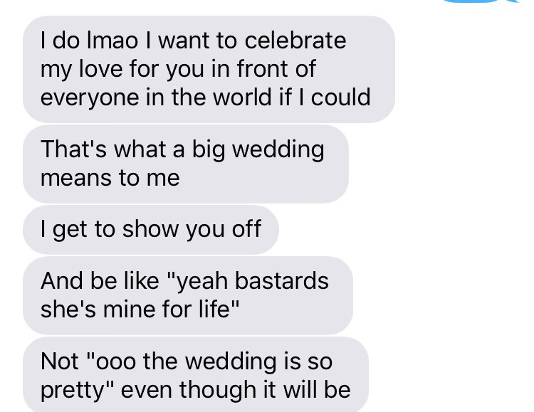 effervescentxo_'s tweet photo. I said I don't want a big wedding and he said this, lucky isn't the word ❤️ https://t.co/9WbyJBVRfI