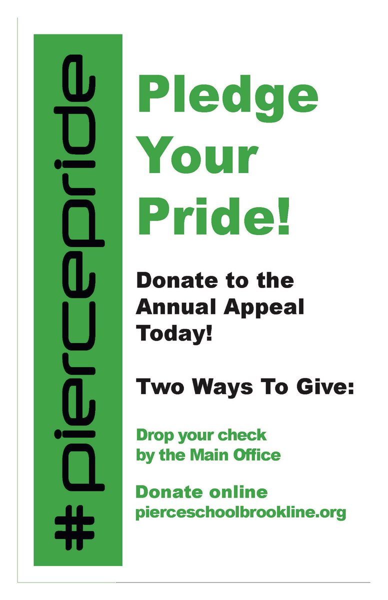 Did you know that the PTO spends $160 per student? Donate today to the annual appeal! #piercepride