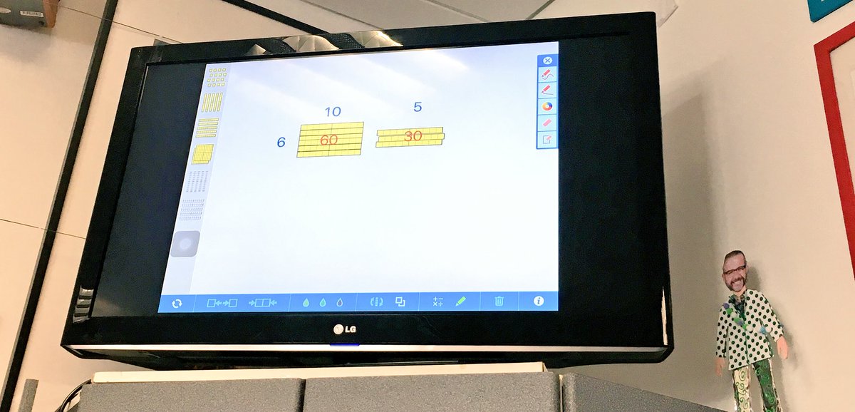 serzinclioglu's tweet photo. No paper or white boards today! Using #iPads and the app #NumberPieces. #partialproduct #areamodel #mathchat @daveyneill #saspudong https://t.co/RipyYTlkvO