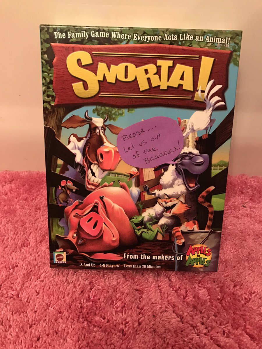 dirtycopsgame's tweet photo. A friend dropped off #Snorta by @Mattel as a gift to my daughter. Her favorite silly game. #tabletopgame #pinkrug https://t.co/Zb79gI9xu1