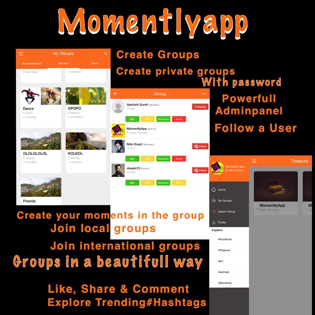 MomentlyApp's tweet image. Arriving Soon. All new #MomentlyGroups via @momentlyapp
