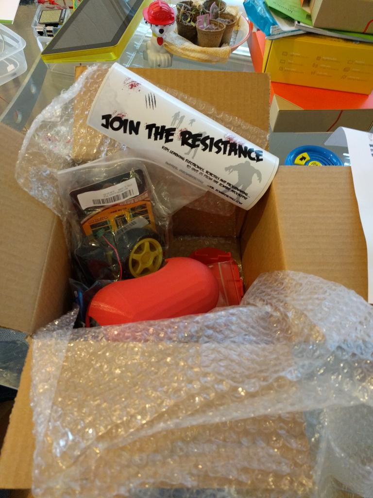 nzleeangela's tweet photo. Yepee it arrived ... Joining the resistance tonight thanks @ZombiebotHQ https://t.co/60MQVW8HPn