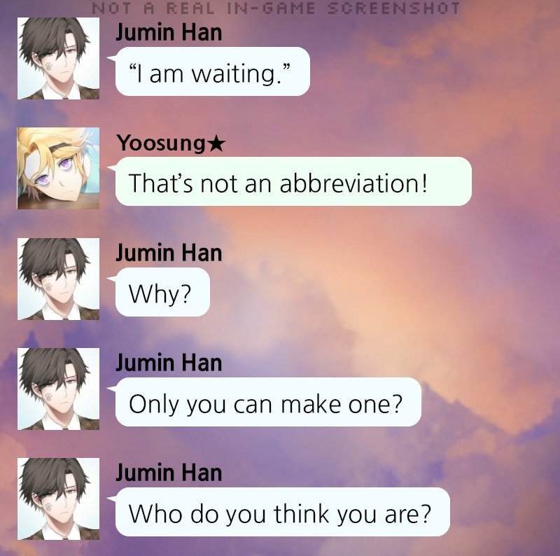 Jumin and Yoosung (brb)