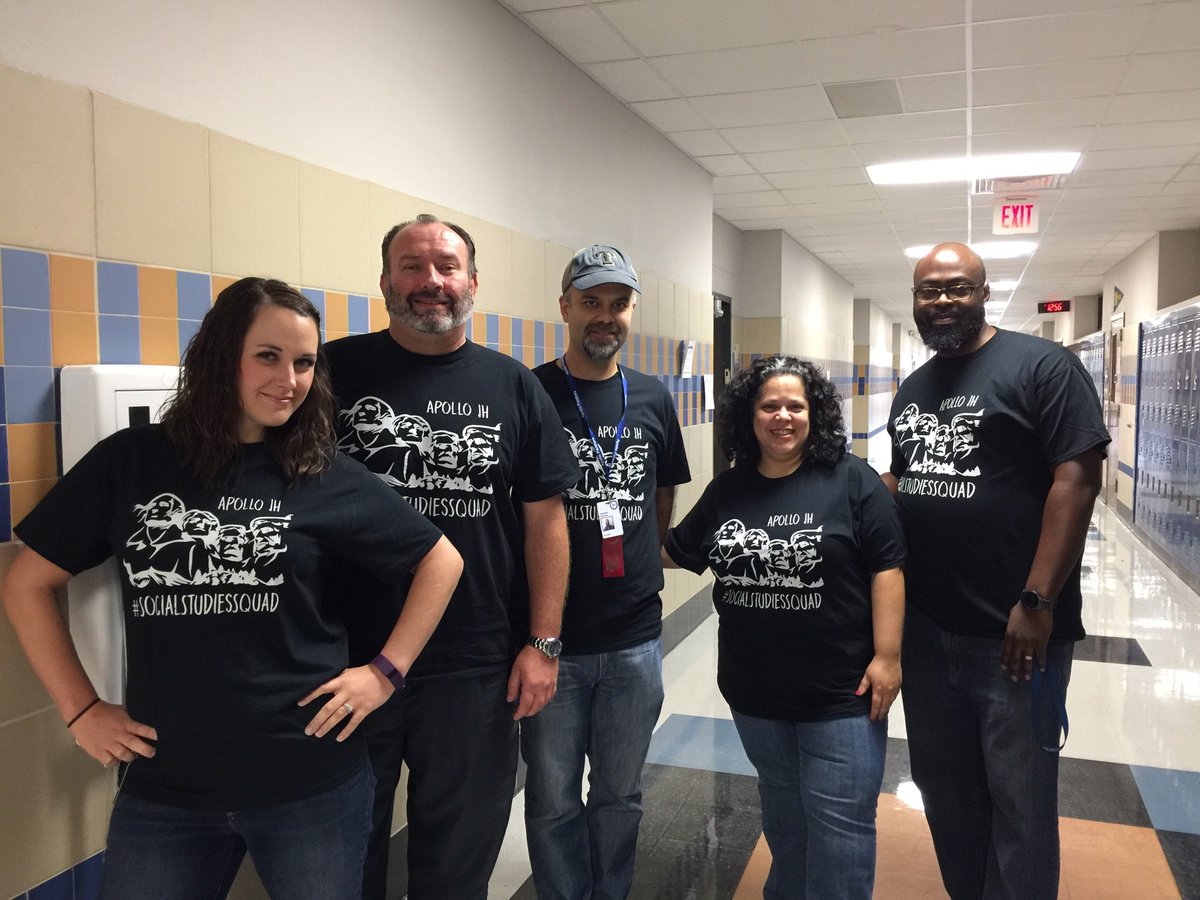 DameonTPowell's tweet photo. @Apollo_JH Social Studies Dept Shirts
Simple yet classic. 
@RichardsonISD 
#SocialStudiesSquad
#OneVision
#RISDGreatness 
#TheBeardedOne https://t.co/qFT850vEx5