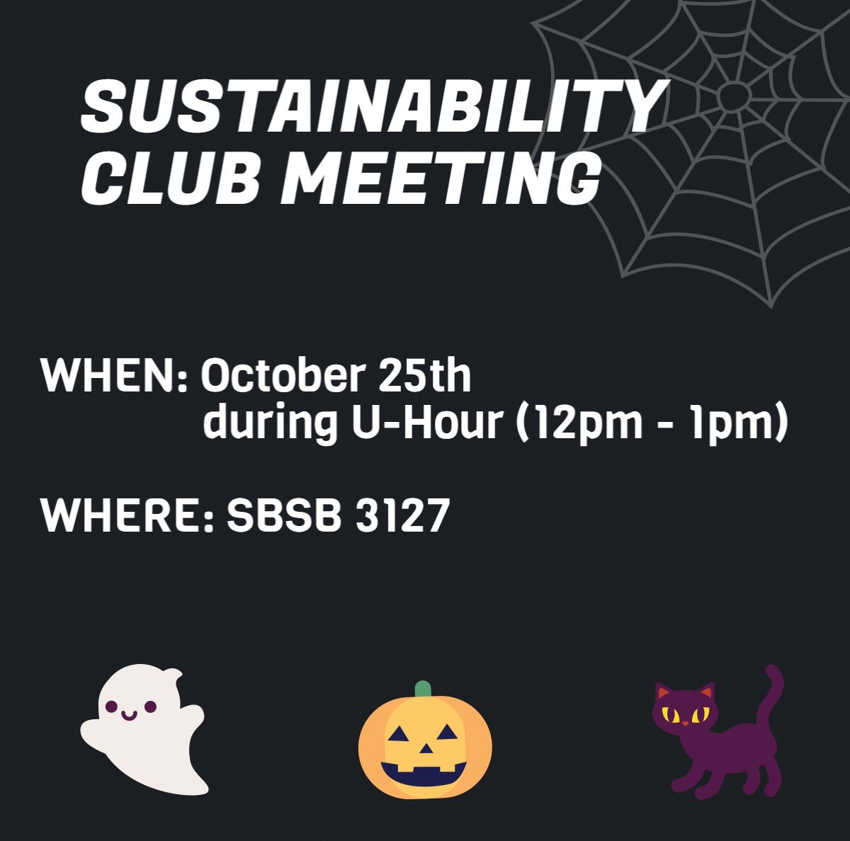 CSUSMSustain's tweet photo. ROOM CHANGED
we're in SBSB 3127 this meeting https://t.co/DXLwsA4qbz
