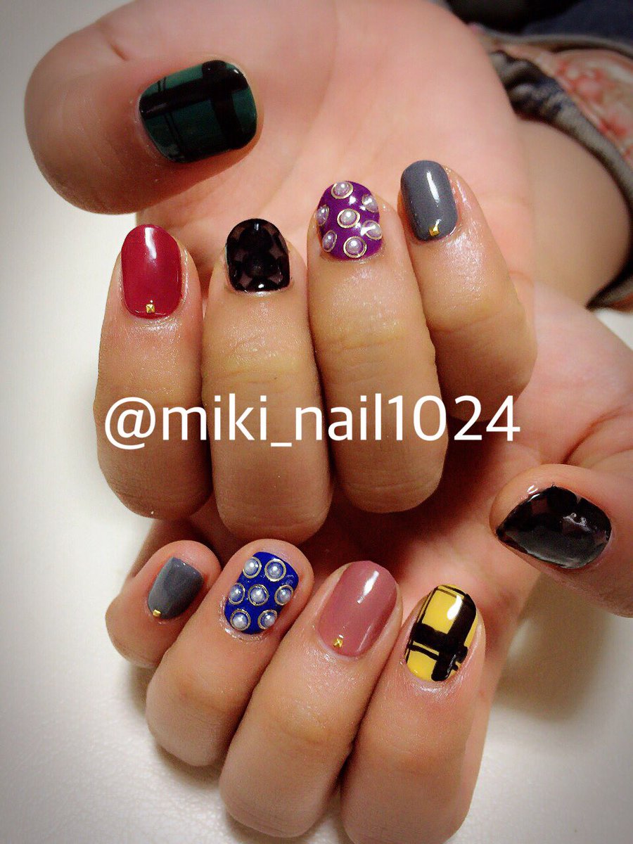 ট ইট র Miki Nail 出張ネイルいってきました 昭和ネイル レトロネイル 10本バラバラネイル 個性的ネイル ネイル Nail ネイルデザイン セルフネイル ジェルネイル 福井 大人ネイル 可愛いネイル かわいいネイル シンプルネイル 簡単ネイル