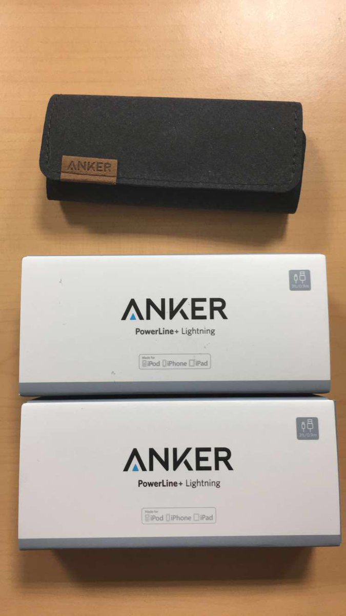 nompao's tweet photo. New arrival! Thx @AnkerOfficial #iPhoneStuff #lightning #cable https://t.co/1l99WwVPM2