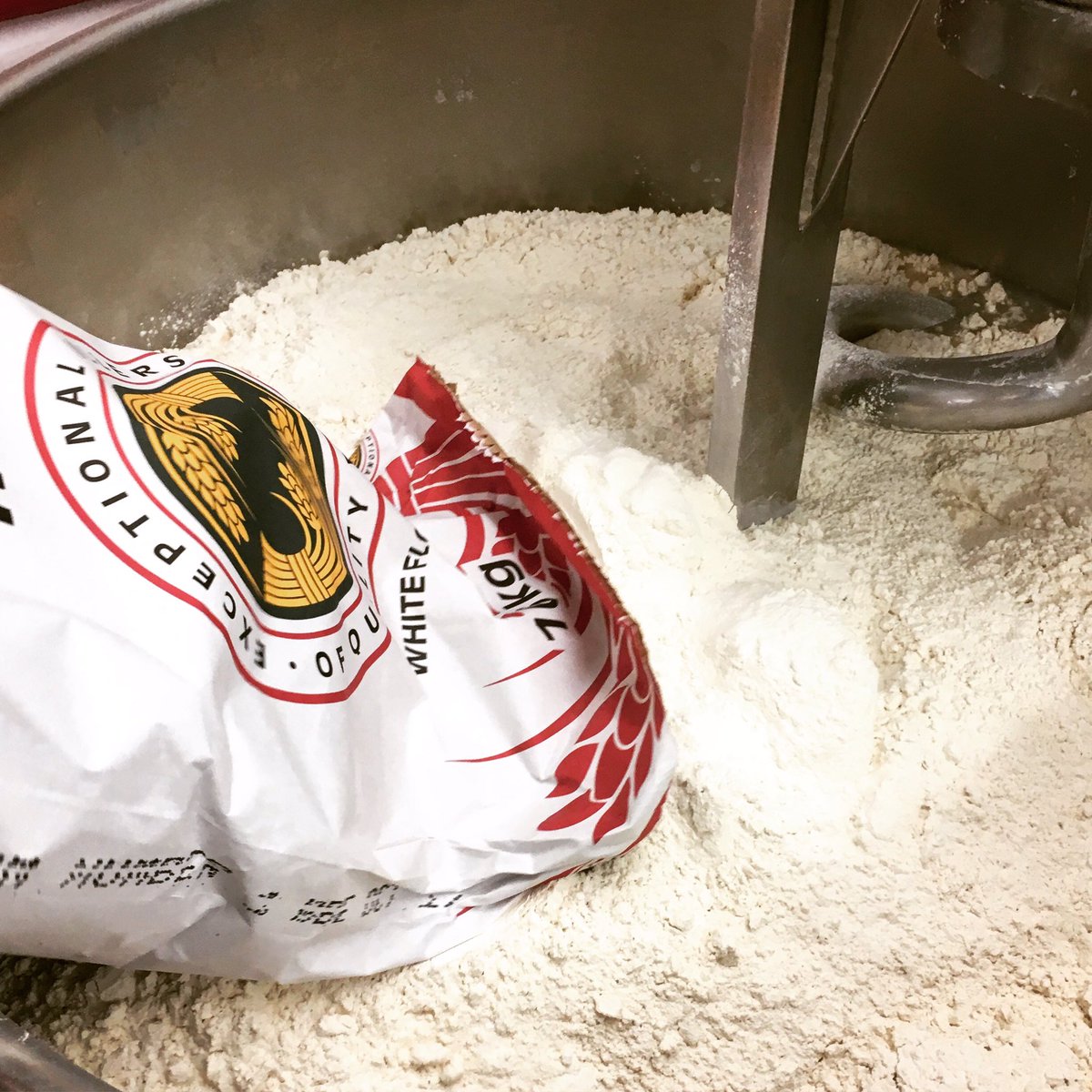 Pullins_Bakery's tweet photo. Mixing the dough ready for it to rest all day. Slow and steady. #realbread #bulkfermentation #shiptonmill #pullinsbakery https://t.co/t1YAepczjp