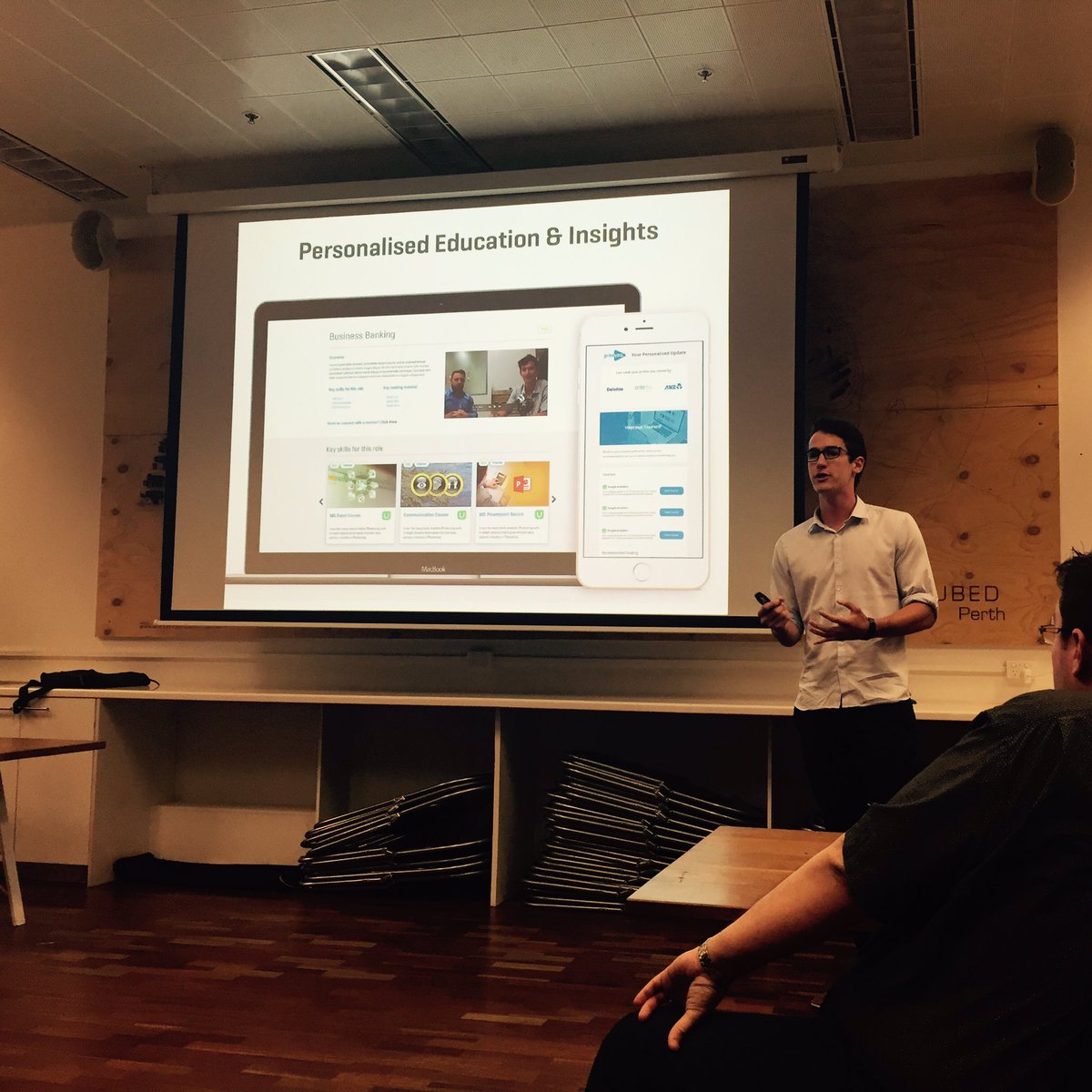 anwellaa's tweet photo. First of many demo days for #vocusupstart cohort - here's @prevyouaus's very own CEO Marty pitching their marketplace to Perth #investors! https://t.co/o4KMS4fbR3
